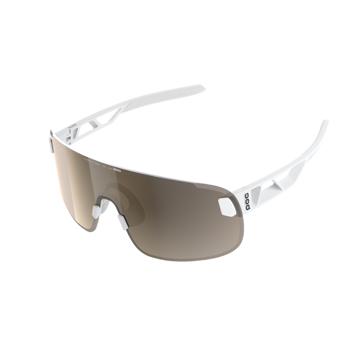 Brille POC ELICIT Weiß Glas Clarity Trail Partly Sunny Silver