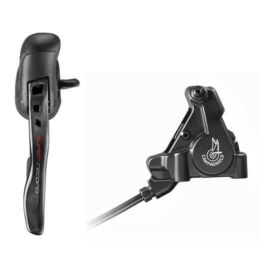 Rechter Hebel und hinterer Bremssattel 140mm CAMPAGNOLO SUPER RECORD Flat Mount ohne Scheibe