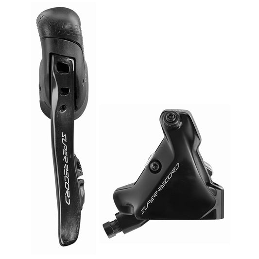 Linker Hebel und Vorderbremssattel 140mm CAMPAGNOLO SUPER RECORD WRL Flat Mount ohne Scheibe