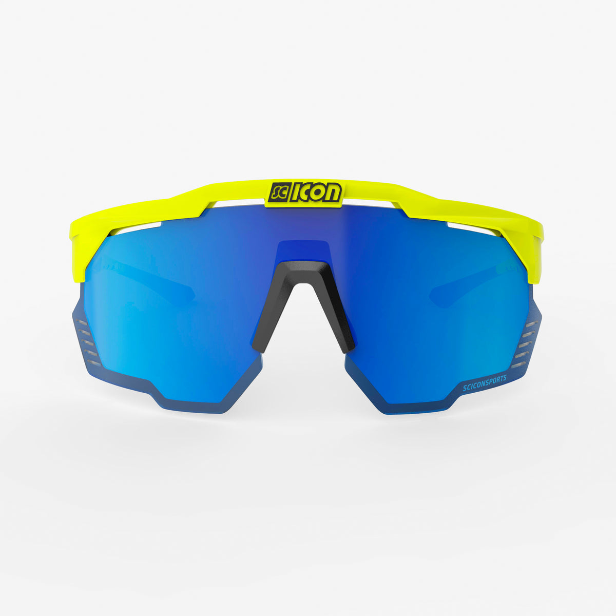 Brille SCICON AEROSHADE KUNKEN Neongelb Multimirror Blau