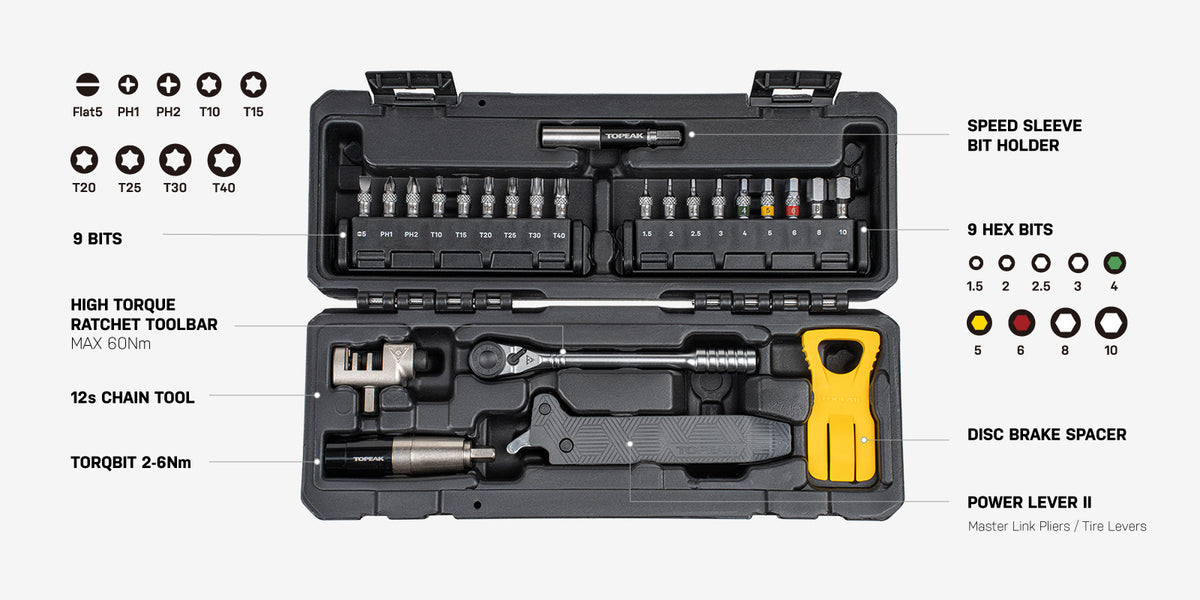 Werkzeugkasten TOPEAK ESSENTIAL TOOLSHOP (24 Teile)