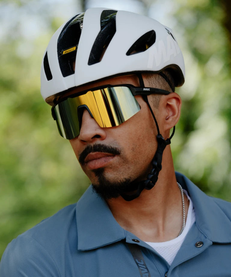 Brille MAVIC MVS SHIELD Schwarz Glas Gold/Blue