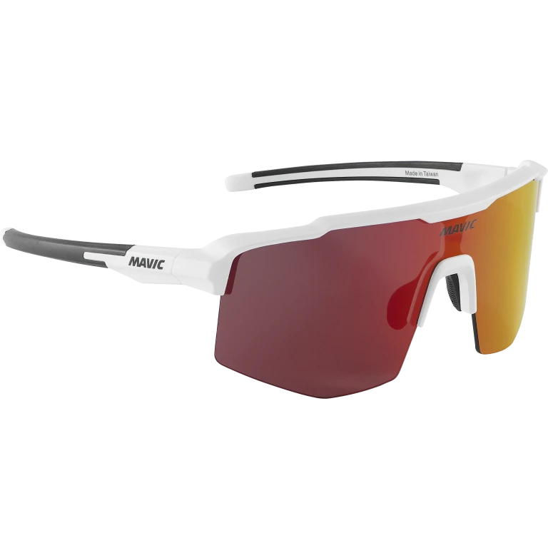 MAVIC MVS SHIELD Brille Weiß Rotes Glas