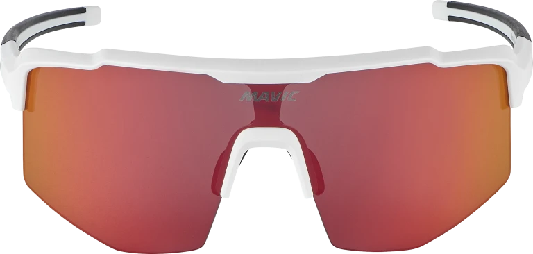 MAVIC MVS SHIELD Brille Weiß Rotes Glas
