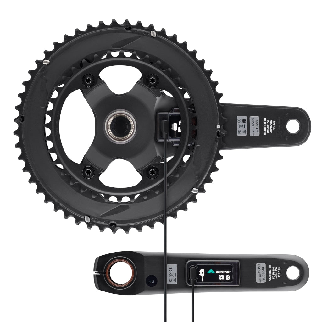 Kurbelgarnitur mit Leistungsmesser INPEAK POWERCRANK-E TWIN2 LR Shimano Ultegra R8100