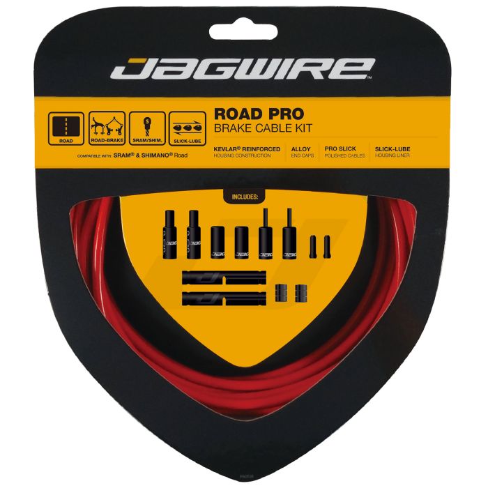 Brems-Kabel- und Hüllensatz JAGWIRE ROAD PRO Rot