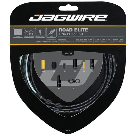 JAGWIRE ROAD ELITE LINK Brems- und Hüllenkabel-Set Schwarz