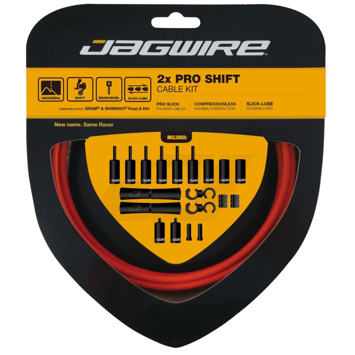 JAGWIRE ROAD AND MOUNTAIN PRO Schalt-Kabel- und Hüllensatz Orange