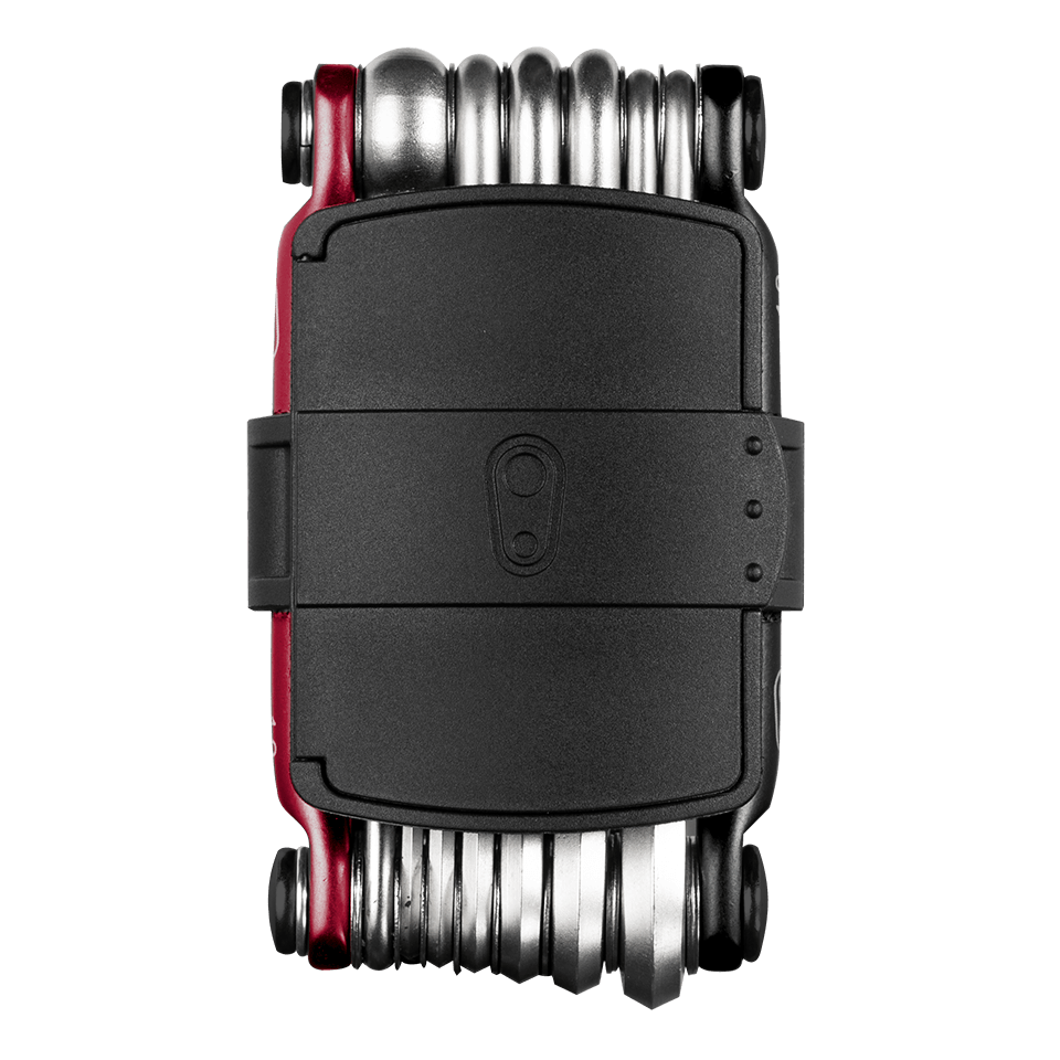 CRANKBROTHERS MULTI-13 Multitool in Schwarz/Rot – Aufbewahrungsbox