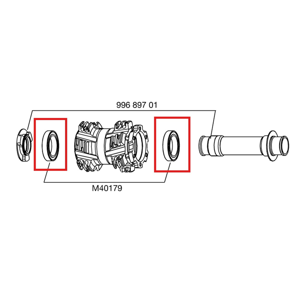 Kit 2 Vorderradnabenlager MAVIC Achse 20mm 25x37x7mm (6805)