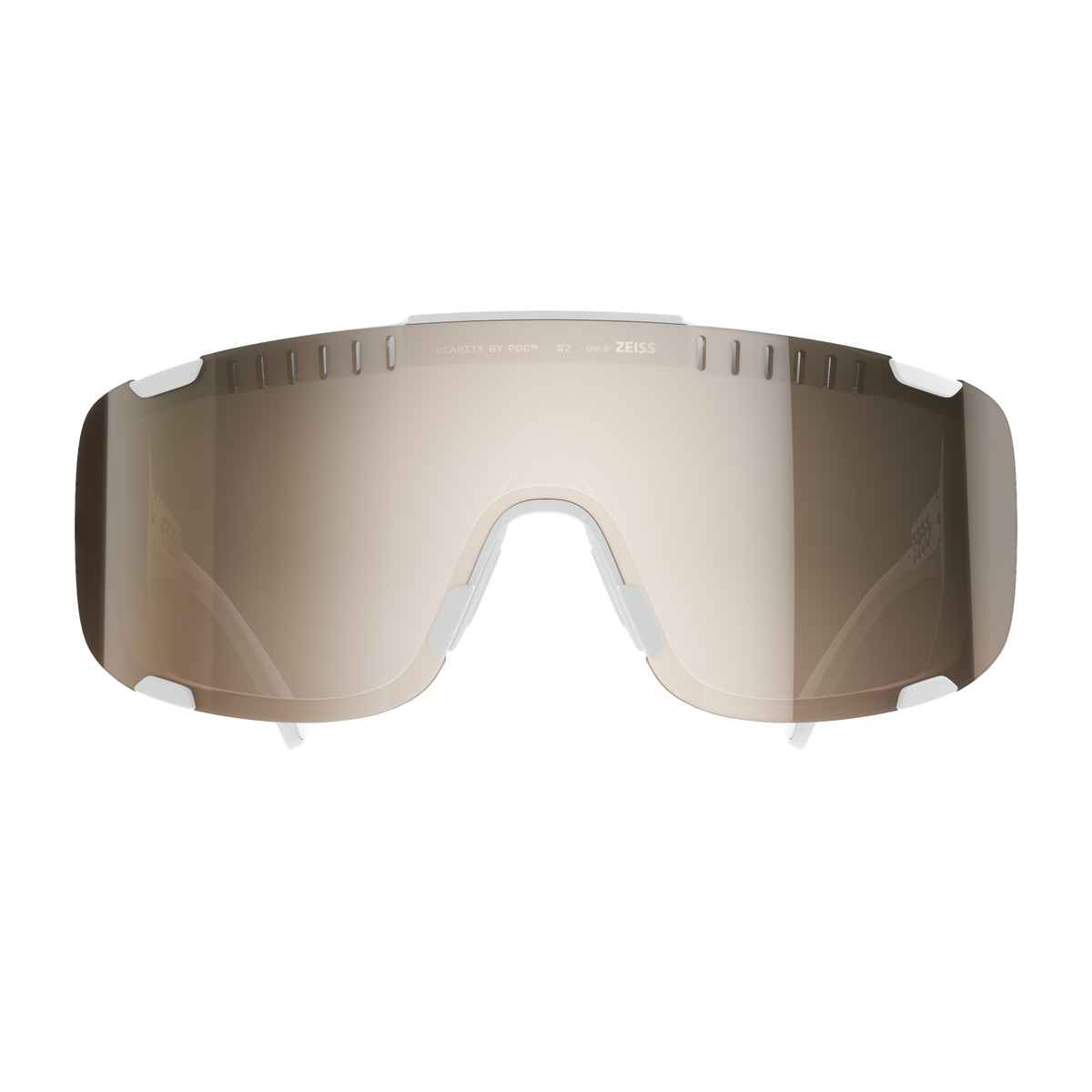 Brille POC DEVOUR MID Weiß Glas Clarity Trail Partly Sunny Silver