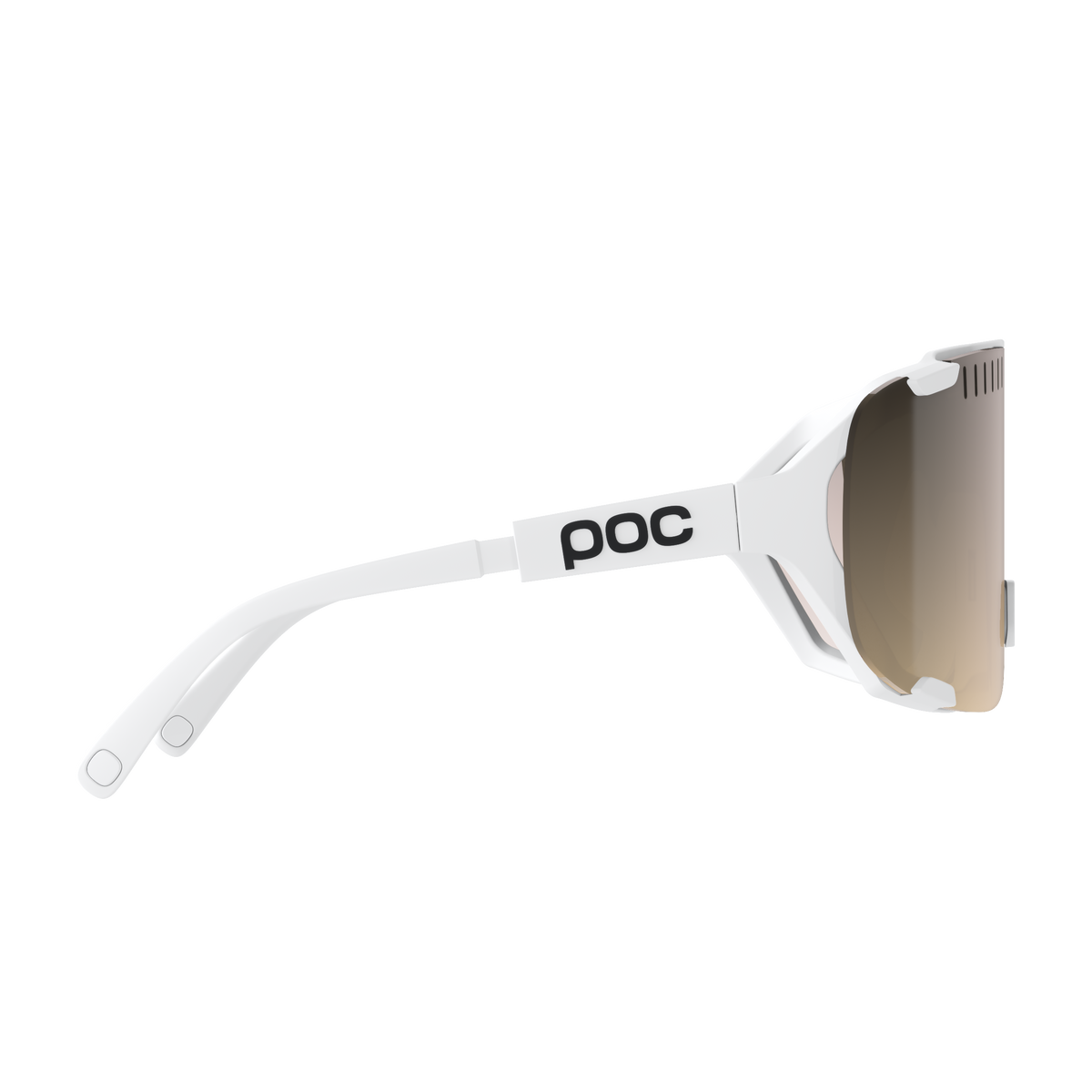 Brille POC DEVOUR MID Weiß Glas Clarity Trail Partly Sunny Silver
