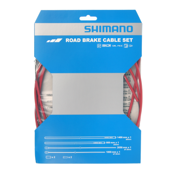 Brems-Kabel- und Hüllenkabel-Kit SHIMANO PTFE Rot