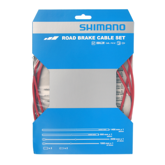 Brems-Kabel- und Hüllenkabel-Kit SHIMANO PTFE Rot