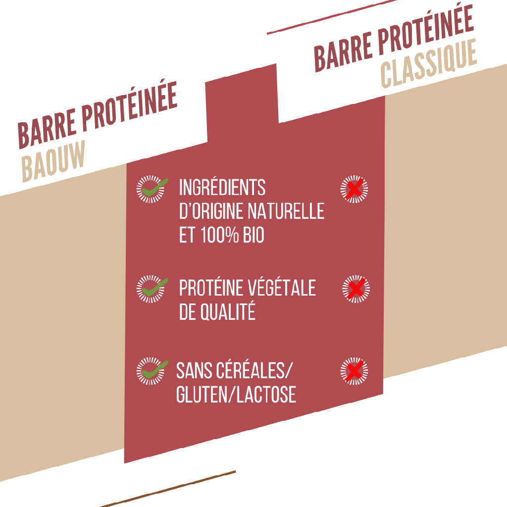 Proteinriegel BAOUW BIO EXTRA Rote Früchte/Cashew (50g)