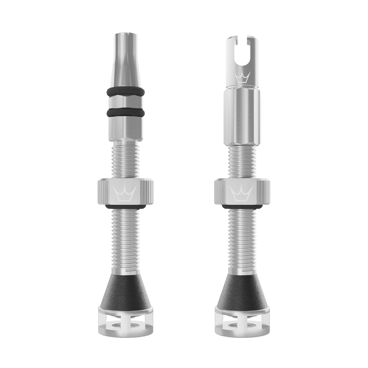 Tubeless-Ventile PEATY'S HOLESHOT FAST FLOW 42mm (x2) Silber
