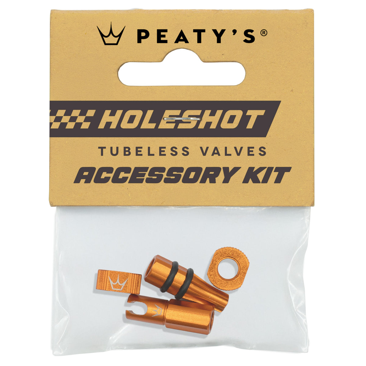 Kappen- und Ventilmuttern-Kit PEATY'S HOLESHOT FAST FLOW Orange