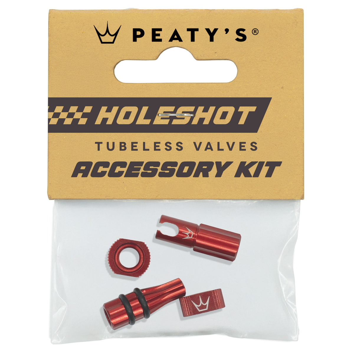 Ventilkappen- und Muttern-Kit PEATY'S HOLESHOT FAST FLOW Rot