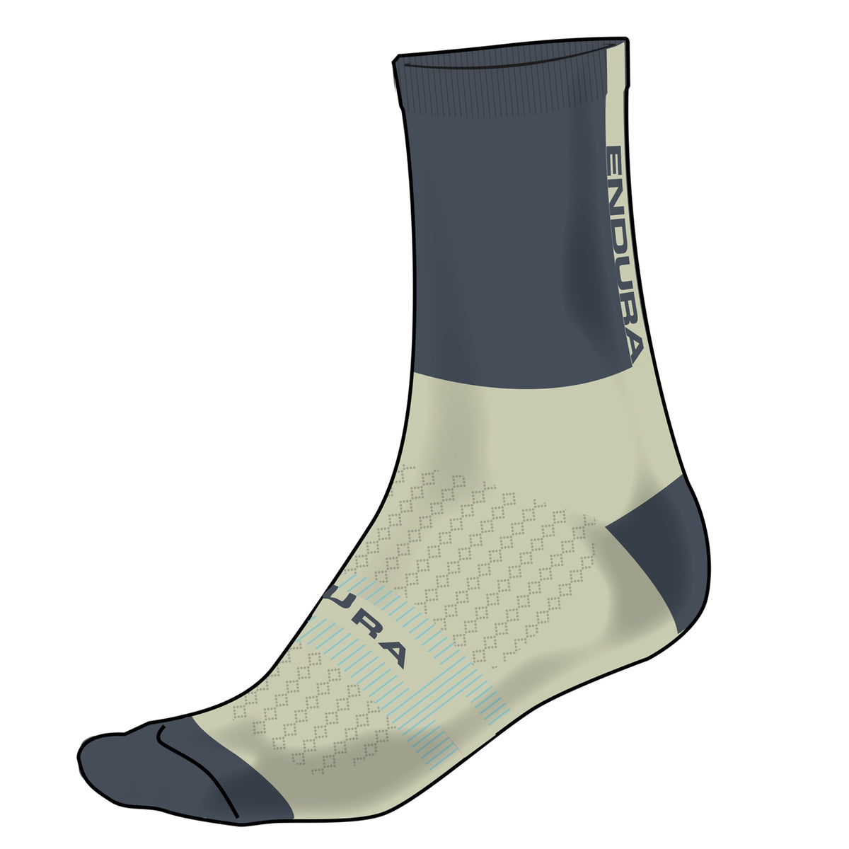 ENDURA BAABAA MERINO WINTER Socken Grau