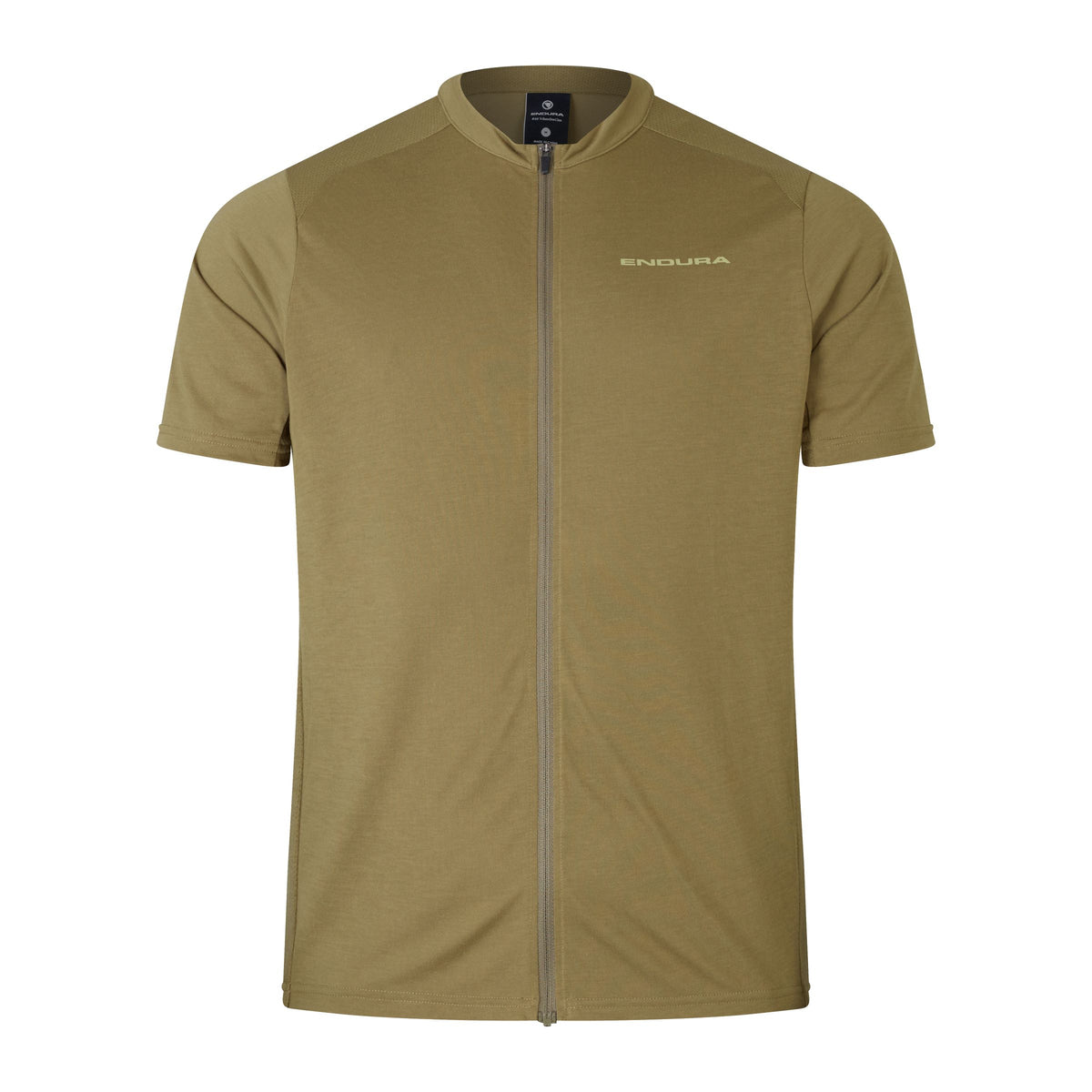 Trikot ENDURA LOOP ZIPPED Kurzarm Khaki