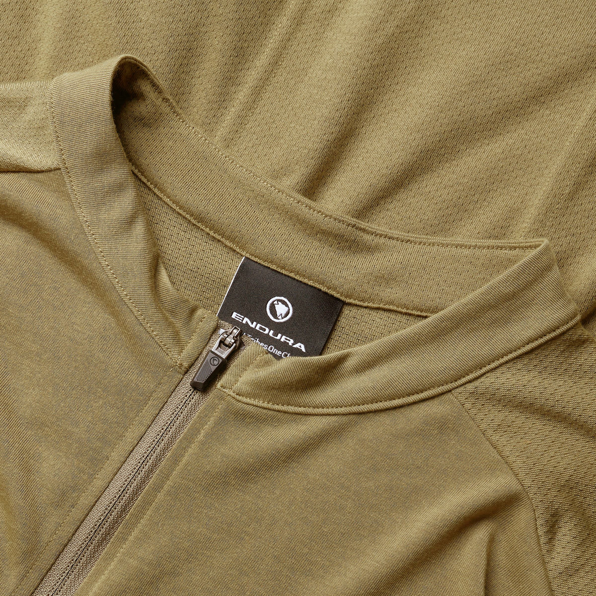 Trikot ENDURA LOOP ZIPPED Kurzarm Khaki