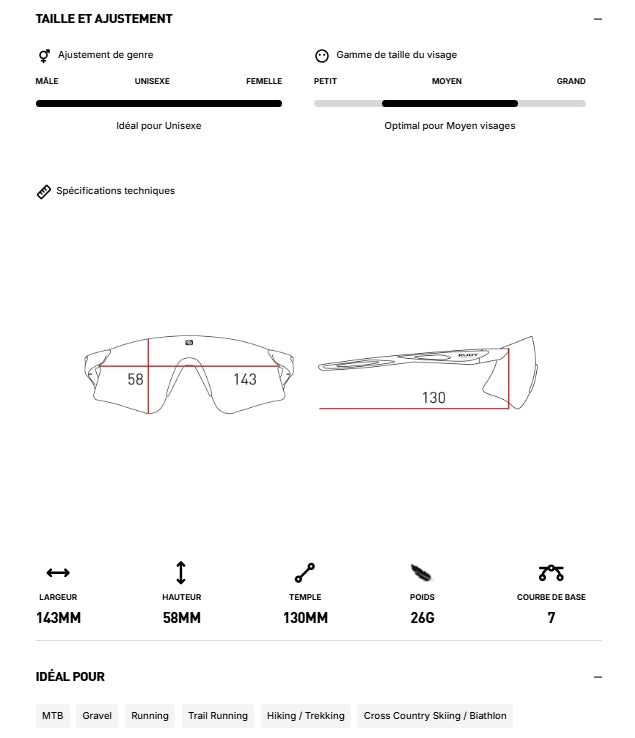 Brille RUDY PROJECT ASTRAL SPHERE Kristallschwarz Gläser POLAR 3FX POLARIZED Multilaser