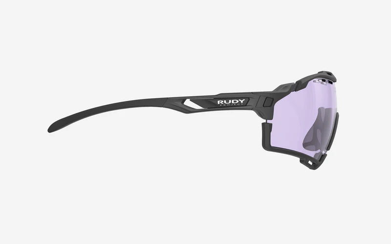 Brille RUDY PROJECT CUTLINE Schwarz Matt Gläser IMPACTX™ Photochromique Laser Purple