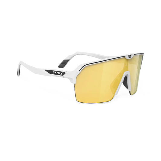 Brille RUDY PROJECT SPINSHIELD AIR Weiß Matt Gläser RP Optics Multilaser Gold