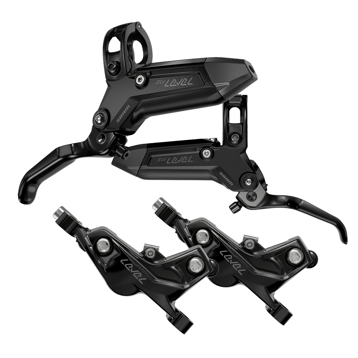 Bremspaar SRAM LEVEL SILVER STEALTH 4 Kolben Schwarz