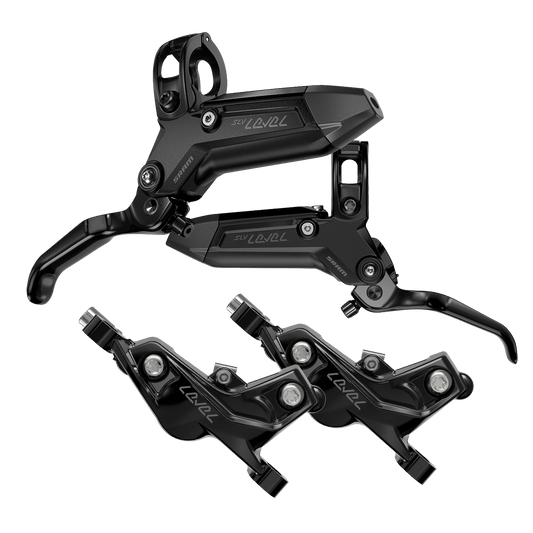 Bremspaar SRAM LEVEL SILVER STEALTH 4 Kolben Schwarz