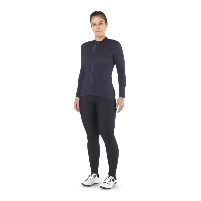 Radtrikot MAVIC AKSIUM Langarm Damen Blau