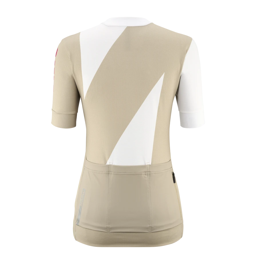 Trikot MAVIC AKSIUM GRAPHIC Kurzarm Damen Beige