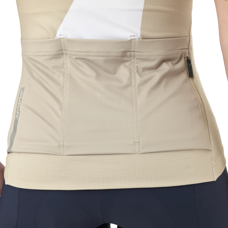 Trikot MAVIC AKSIUM GRAPHIC Kurzarm Damen Beige