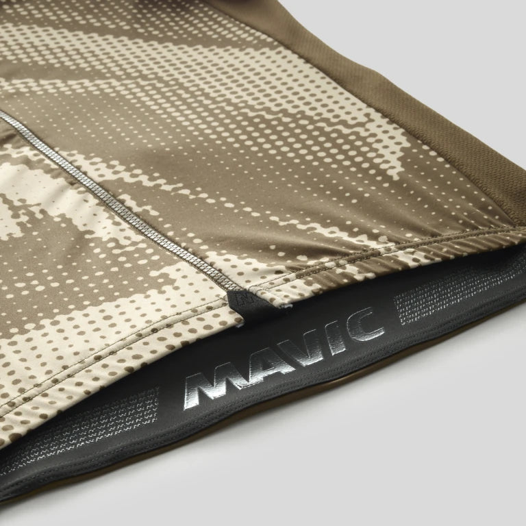 Trikot MAVIC AKSIUM GRAPHIC Kurzarm Beige/Braun