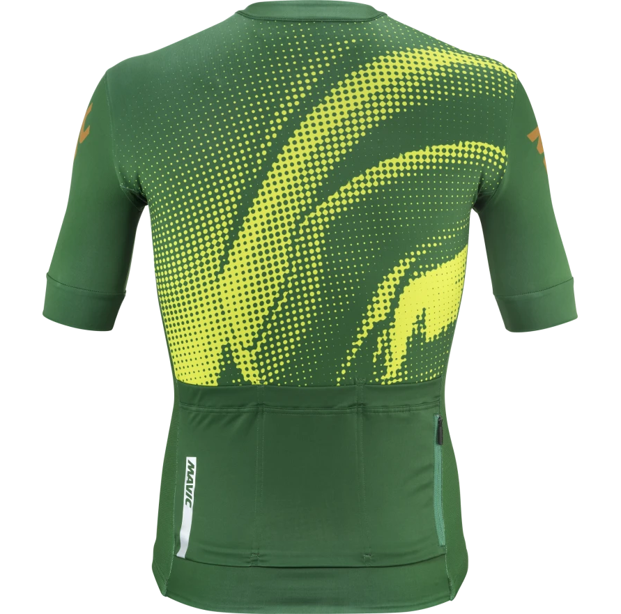Trikot MAVIC AKSIUM GRAPHIC Kurzarm Grün/Gelb