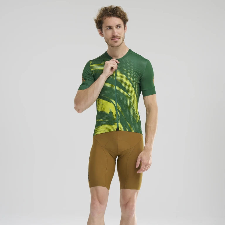 Trikot MAVIC AKSIUM GRAPHIC Kurzarm Grün/Gelb
