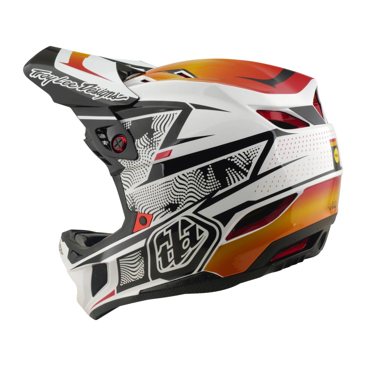 MTB-Helm TROY LEE DESIGNS D4 COMPOSITE MIPS LINED UP Weiß