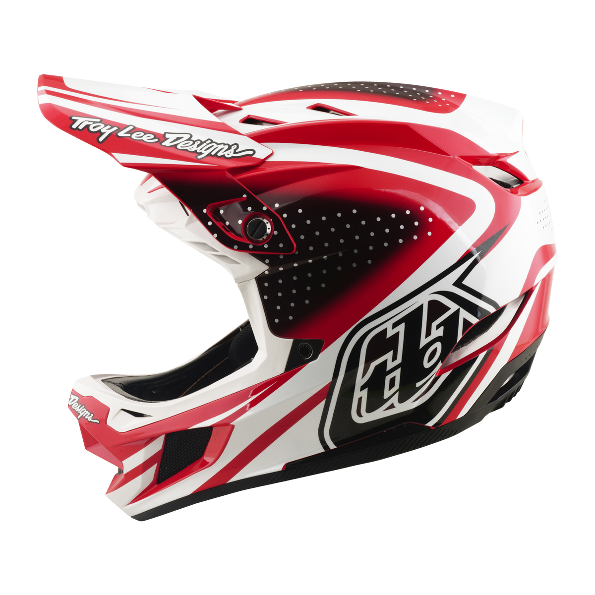 MTB-Helm TROY LEE DESIGNS D4 POLYACRYLITE MIPS THE LINE Rot/Weiß