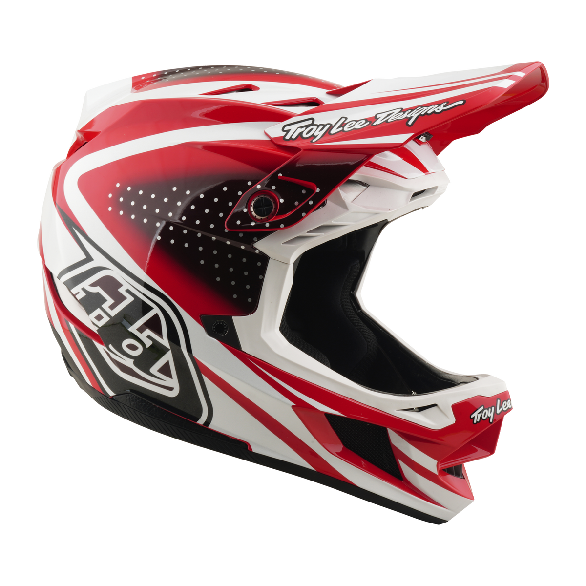 MTB-Helm TROY LEE DESIGNS D4 POLYACRYLITE MIPS THE LINE Rot/Weiß