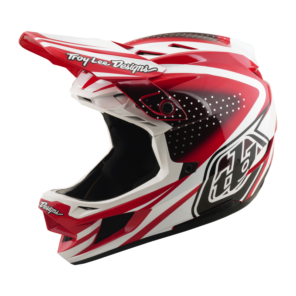MTB-Helm TROY LEE DESIGNS D4 POLYACRYLITE MIPS THE LINE Rot/Weiß