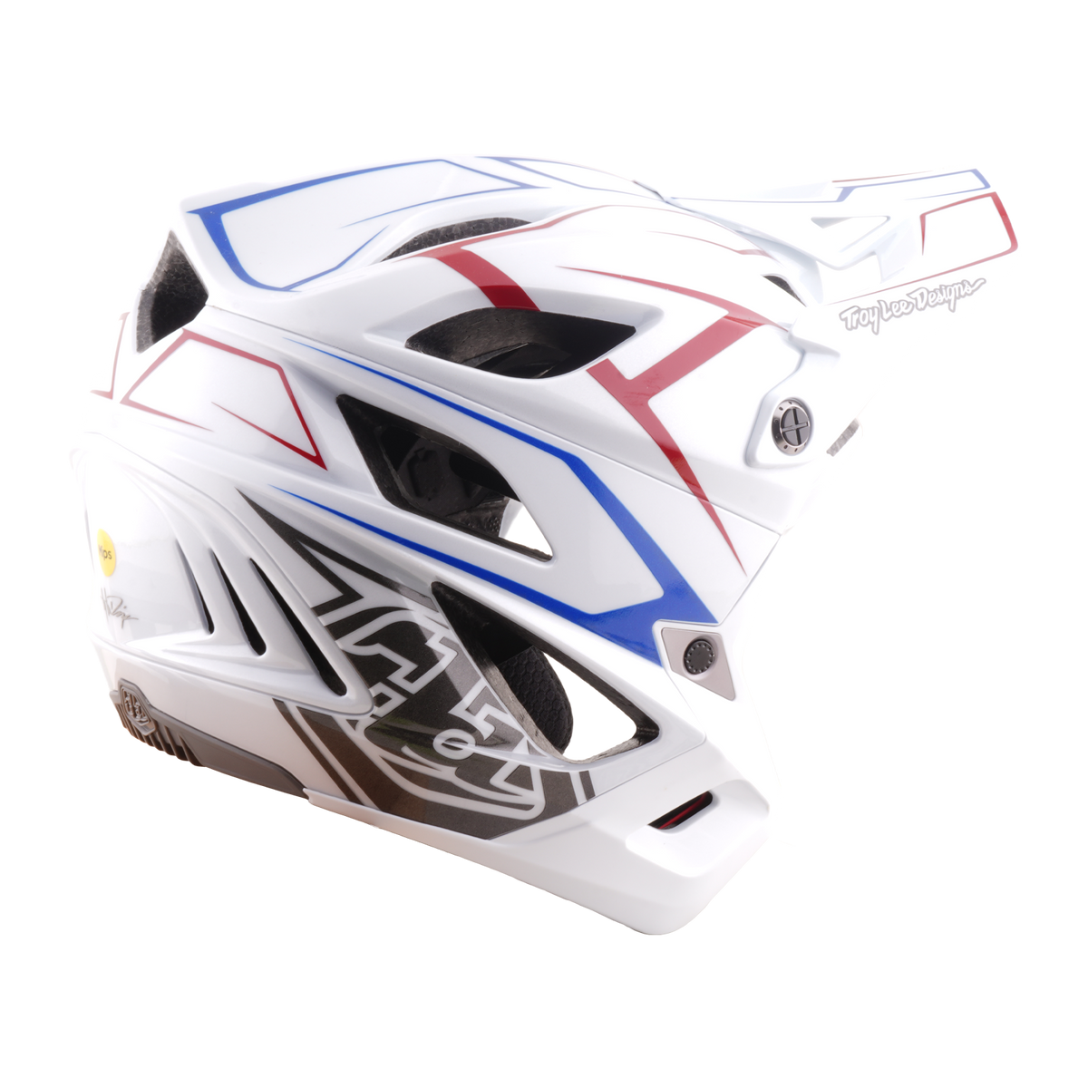 MTB-Helm TROY LEE DESIGNS STAGE STUNT PINSTRIPE Weiß