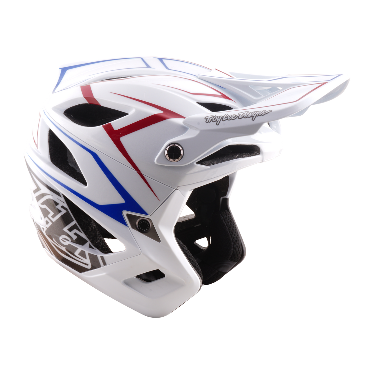 MTB-Helm TROY LEE DESIGNS STAGE STUNT PINSTRIPE Weiß