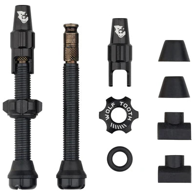 2er-Set Tubeless-Ventile WOLF TOOTH CLIK VALVE Schwarz