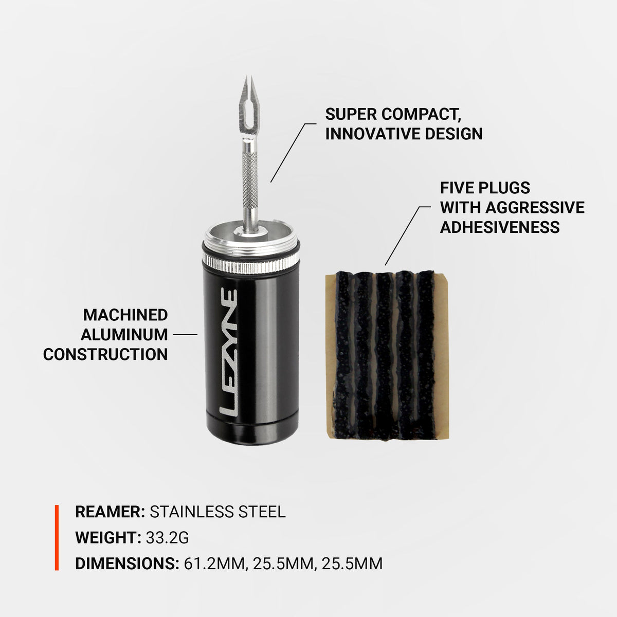 LEZYNE Tubeless-Reparaturset Schwarz
