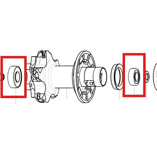 Kit 2 Naben-Lager MAVIC 9x22x7mm (B9) + 12x28x8mm (6001) 2015