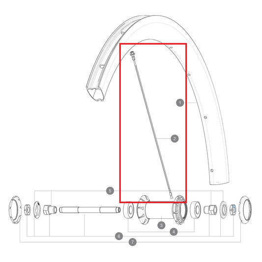 Set 2 Speichen VR/HR MAVIC COSMIC PRO CARBON UST 268 mm