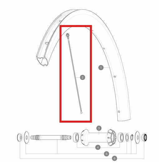 Kit 9 Speichen Vd MAVIC COSMIC SL 40 271mm