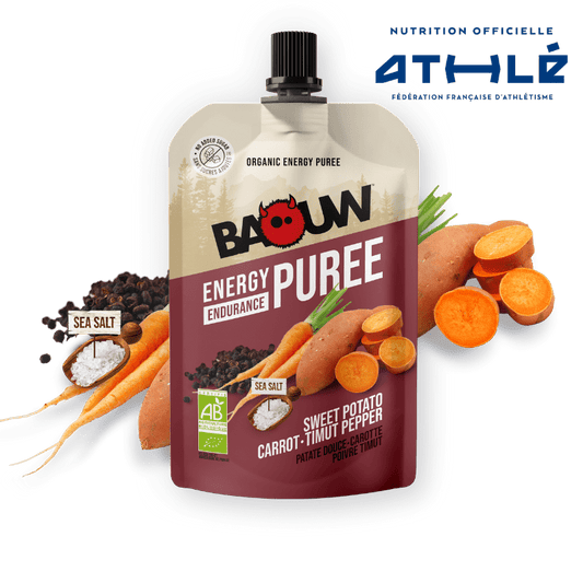 Energiepüree BAOUW Bio Herzhaftes Rezept Süßkartoffel/Karotte/Pfeffer (90g)