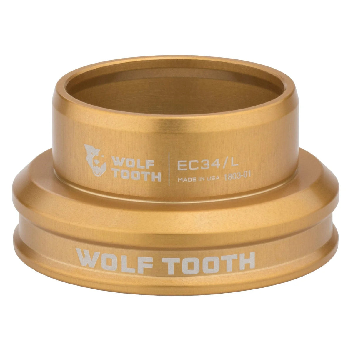 Untere Steuersatzschale für Externen Steuersatz WOLF TOOTH PERFORMANCE 1"1/8 EC34 Gold