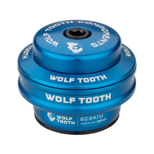 Oberschale für Externen Steuersatz WOLF TOOTH PERFORMANCE 1"1/8 EC34 Stack 16 mm Blau